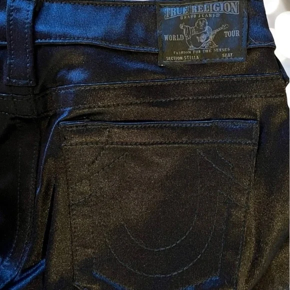Rare Vintage True Religion satin shiny skinny leg jeans style #WP83592 Vintage